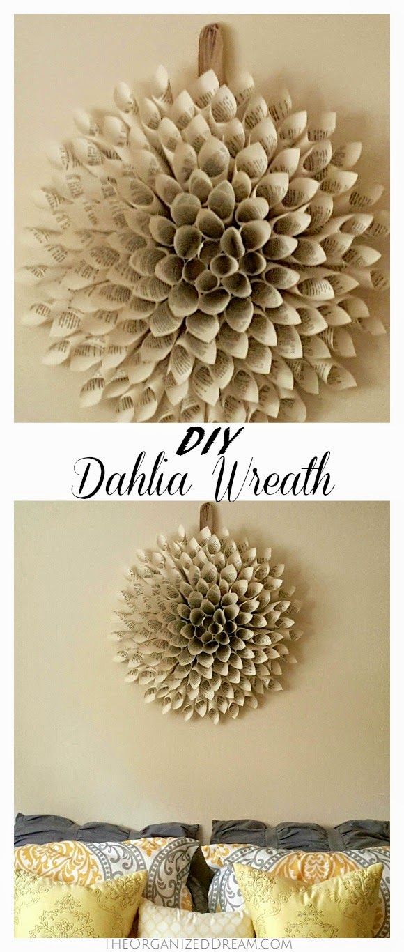 Dahlia Wreath Collage