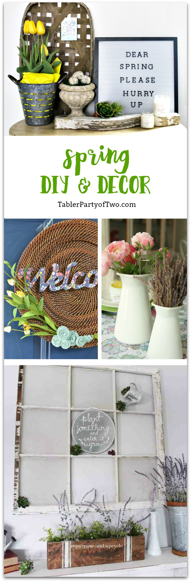Super cute spring DIY and decor ideas for you home! Tabler Party of Two